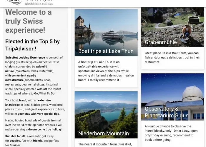 Lejlighed Thun Alps Scenic Views And Concierge By Swisshut Därligen